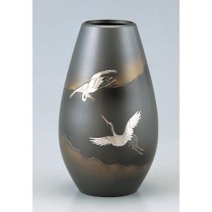 高岡銅器 銅製花瓶 寿想 4号（ブルー） 美術工芸品 記念品 花活