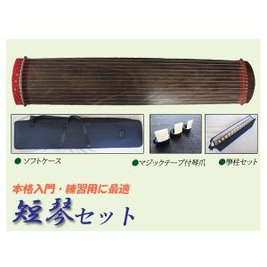 数量限定】上級 文明琴(短箏/ミニ琴) 豪華 9点セット ケース付き 約