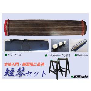 お稽古用琴一式 初心者向教則本＆絃名紙つき : タマシゲストアー