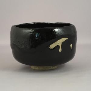 三代 佐々木昭楽作 銘「荒磯」 のんこう写 黒楽茶碗 茶道具 : ますや雲