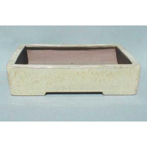 植木鉢【禄巳斉春松】手作り切立長角盆栽鉢(イブシ）13号 : ヤマコー