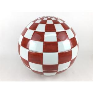 有田焼 李荘窯 玉重 色駒 色絵駒筋 珠型三段重 化粧箱付き 重箱 3段