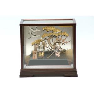 大阪長生堂 純銀 銀製 置物 扇8号 松竹梅 結婚祝い 賀寿 長寿祝い に