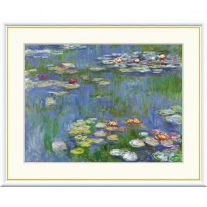 モネ 睡蓮の池と日本の橋 （F4サイズ）（紐・フック付） 約横42×縦34cm