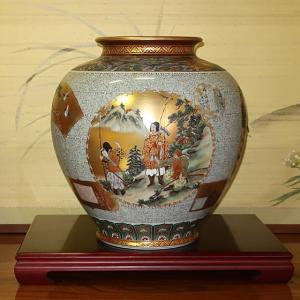 九谷焼 花瓶 陶器 本金割取人物 錦生作 : ZAZU&CO. - 通販 - Yahoo