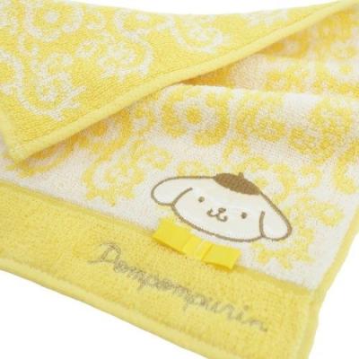 ポムポムプリン 抗菌防臭 ジャガード ハンカチタオル ミニタオル