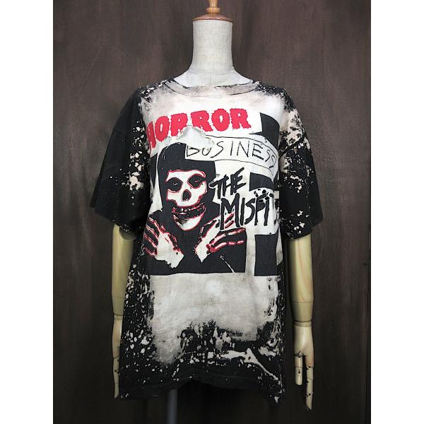 ビンテージ90's○THE MISFITSブリーチHORROR BUSINESSプリントTシャツ