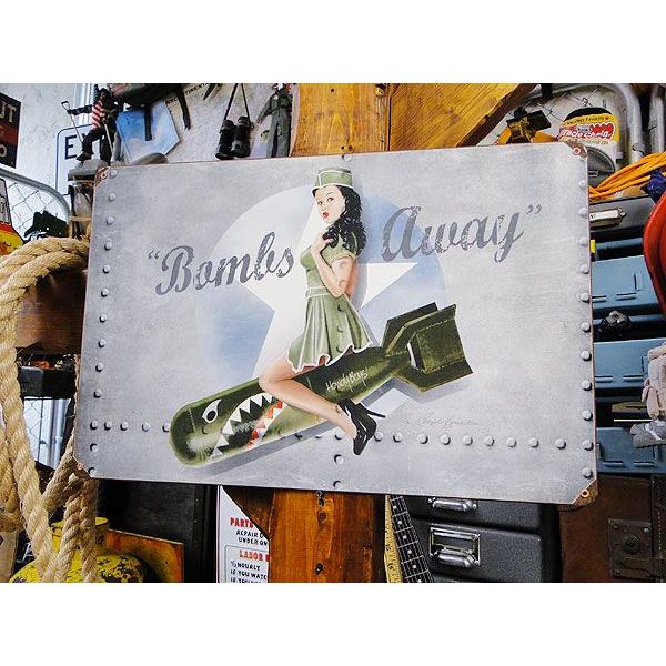 アメリカン レトロ ピンナップガール＆戦闘機 U.S.ヘヴィースチール