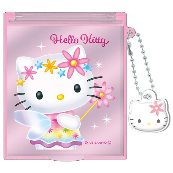ハローキティ マスコット付きMサイズミラー フェアリー 324393