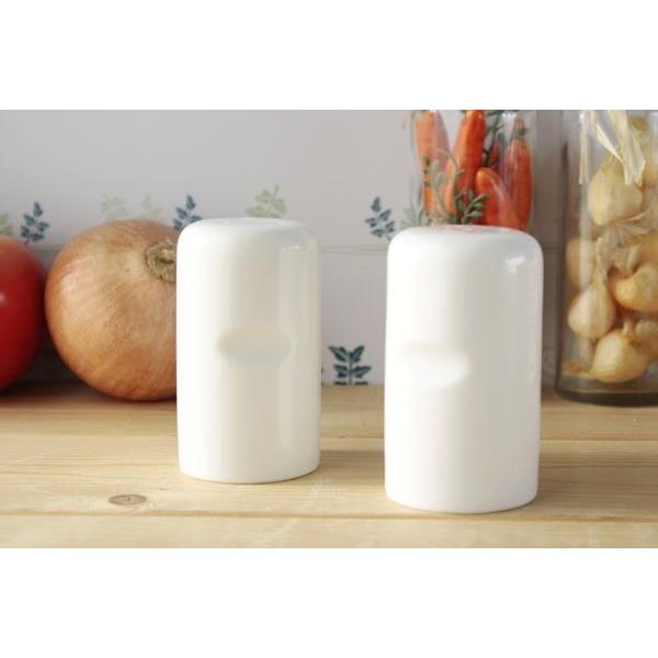 カフェのシンプル塩・コショウ入れ 国産 美濃焼 調味料入れ ケース