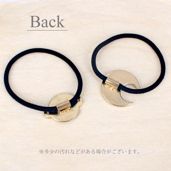 在庫処分特価 三日月のレジンヘアゴム 1個 ヘアアクセサリー 大人