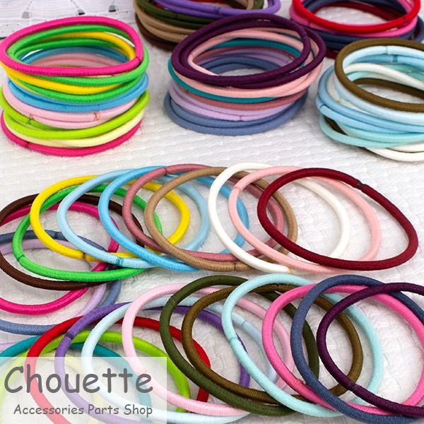 ヘアゴム リングゴム 金具なし 3mm 2.5mm×16cm 1本 ヘアアクセ 可愛い