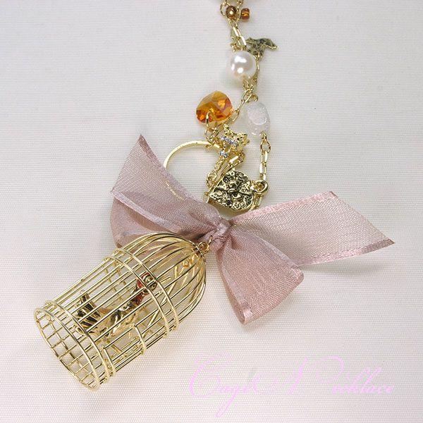 在庫限り】KAZA 鳥カゴ ネックレス cage ＝ (ac) アクセサリー 鳥かご