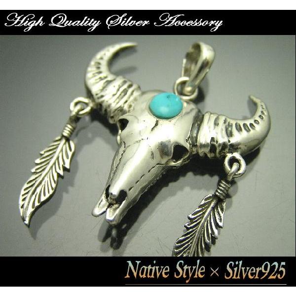 インディアンジュエリー ペンダントトップ シルバー925×ターコイズ TOP