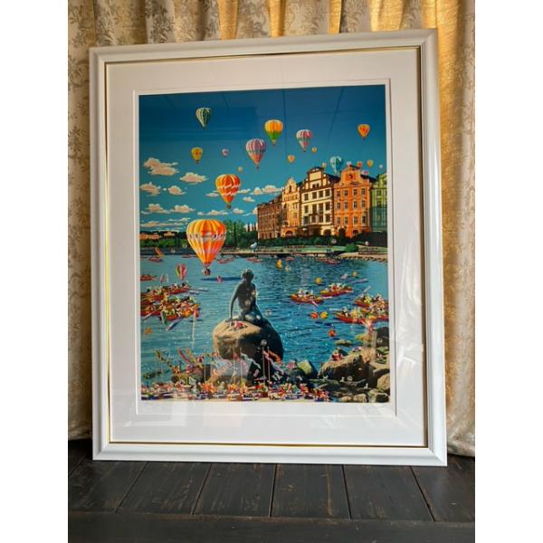 絵画 ヒロ、ヤマガタ プリンセスマーメイド 版画 シルクスクリーン