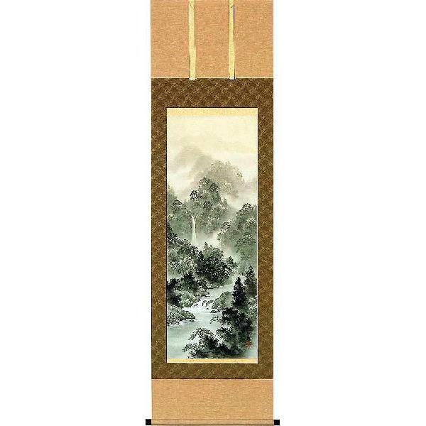 掛け軸 水墨山水 秋山信観 美術年鑑掲載作家 掛軸 全国送料無料 : 古都