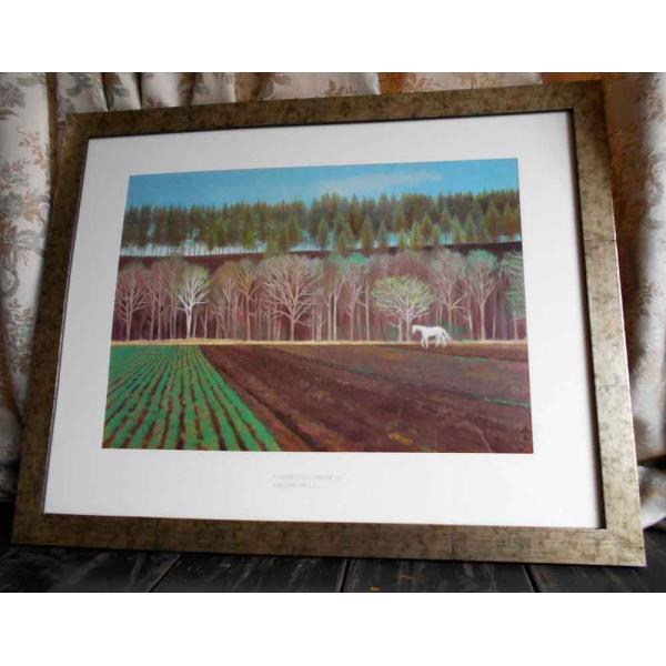 東山魁夷 春を呼ぶ丘 絵画 複製画 : 古都-京都 掛け軸専門店文永堂