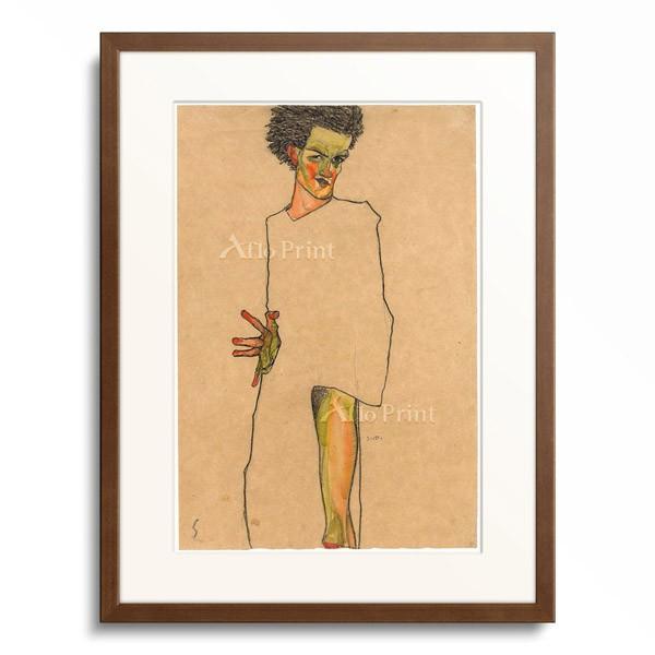 エゴン・シーレ Egon Schiele 「Self-Portrait. 1910」 : アフロ