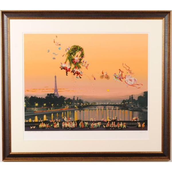 ヒロ・ヤマガタ 絵画 パリ 風景画 絵 フランス インテリア シルク