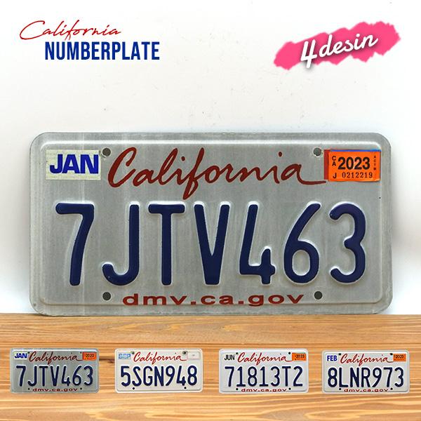 USED品 カリフォルニア ナンバープレート ホワイト 全4種 アメリカ
