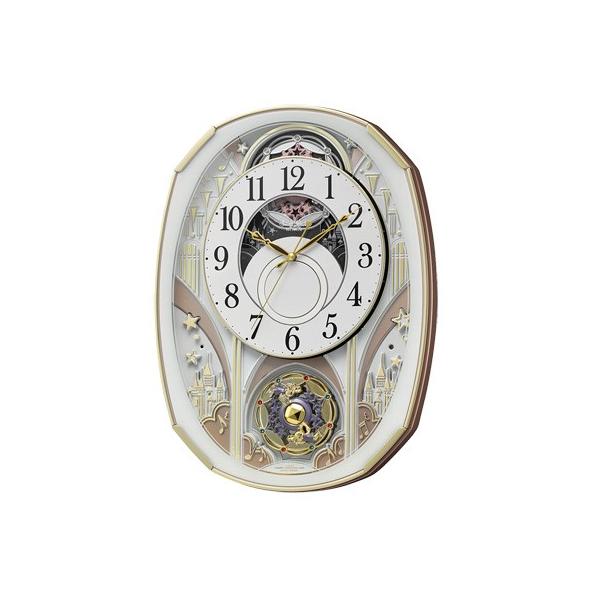リズム時計 電波掛時計/スモールワールドノエルS からくり時計