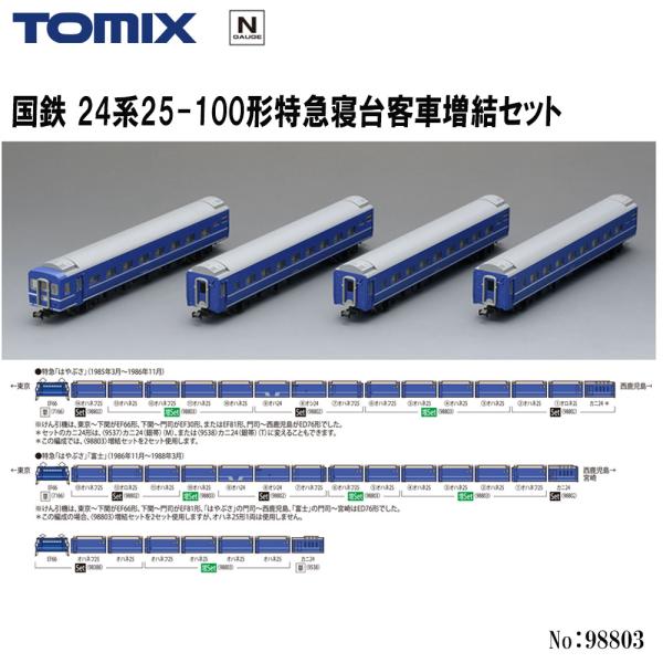 トミックス 即納 No:98803 TOMIX 24系25-100形特急寝台客車増結セット