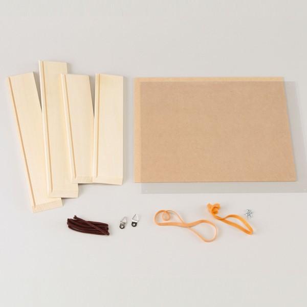 白木のコラージュボックスアート 長方形 【 立体コラージュ ボックス