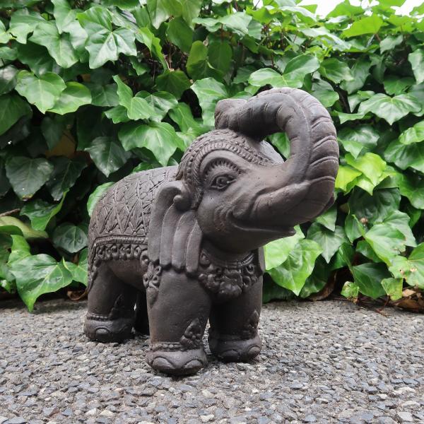 象の石像 コンクリート 41cm ゾウの石像 オブジェ オーナメント 象の