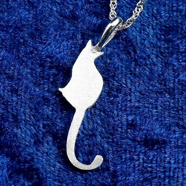 プラチナ ネックレス トップ レディース pt999 猫 純プラチナ