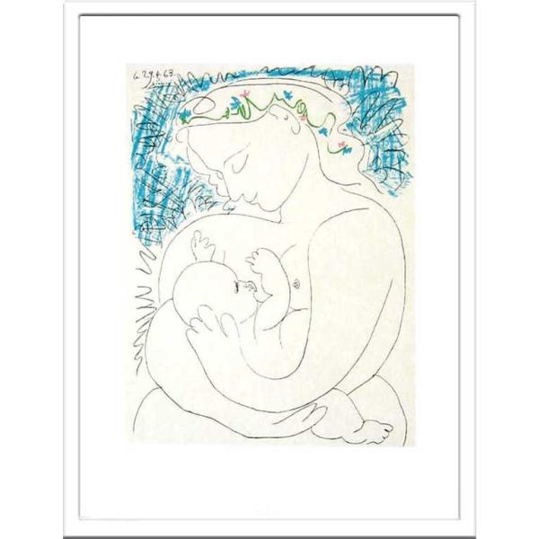 絵画 Pablo Picasso 母子像(パブロ ピカソ) 壁掛け 壁飾り インテリア