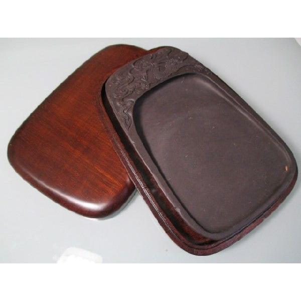 麻子抗端渓硯 天然硯8吋 KY 定価28600円 書道用品 木箱入 書道用具 磨