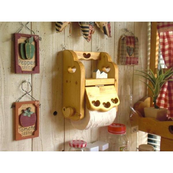 ペーパーホルダー ラック トイレ 収納 カントリー トイレペーパー