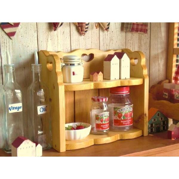 調味料ラック 木製 スパイスラック キッチン カントリー H