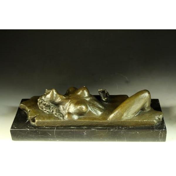 送料無料超人気ブロンズ像横になる裸女Seth Vandable名作 インテリア