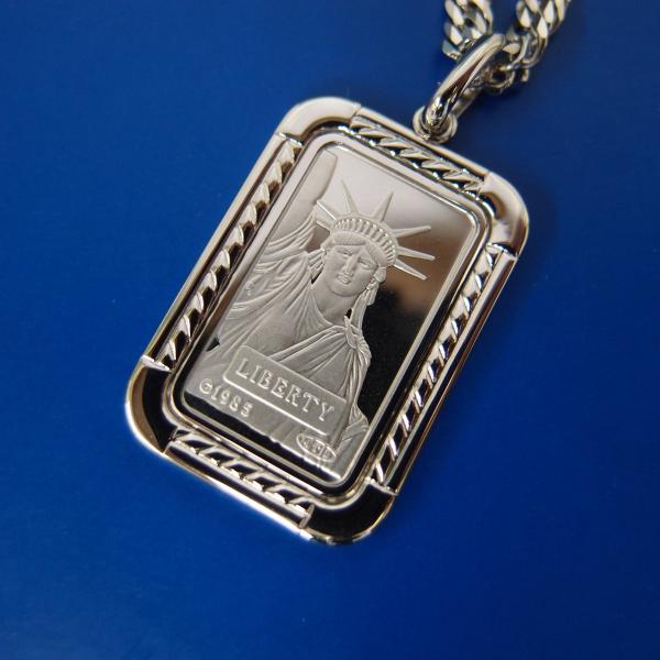 プラチナ10gペンダントトップ CREDIT SUISSE製10gインゴット プレス枠