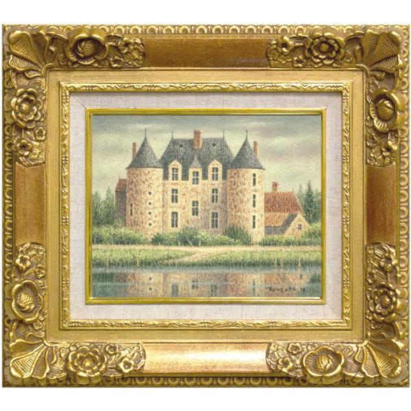 西村龍介 『晴日』 油絵・油彩画 F3(3号) 絵画 肉筆 外国の風景 古城