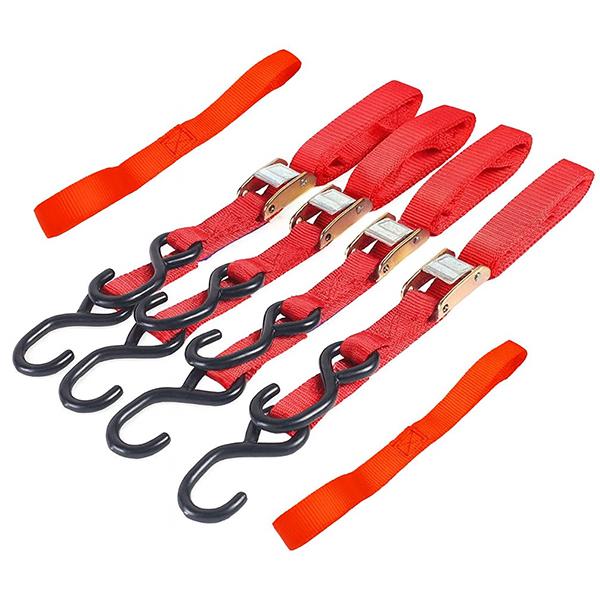 サブベルトx2pc ＆タイダウンベルト4本セット（バイク運搬ベルト荷