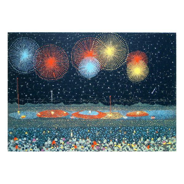 山下 清 【長岡の花火】リトグラフ／限定300部／新品額装／送料無料