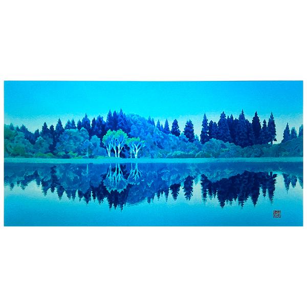 東山魁夷 静映 リトグラフ 東山すみ承認作 新復刻画 500部限定 額装品