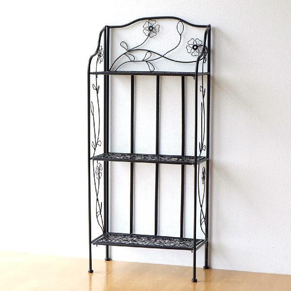 シェルフ 棚 アイアン 3段 折りたたみ フラワーラック ガーデン 花台