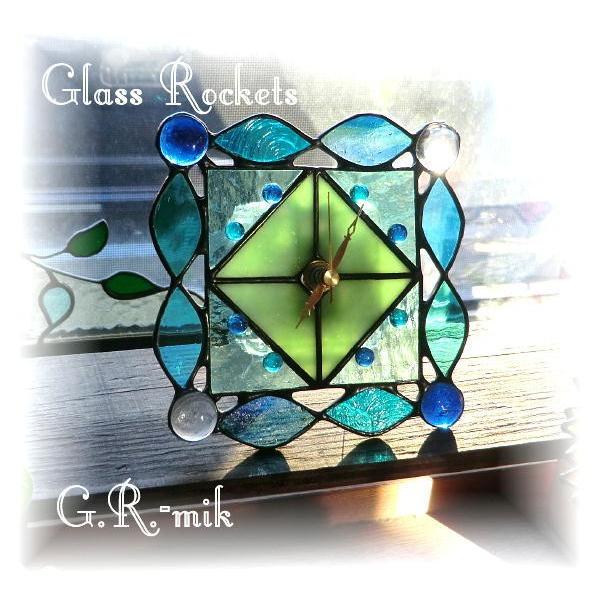 ステンドグラス キャンディウォッチ A 置き 壁掛け 時計 ギフト