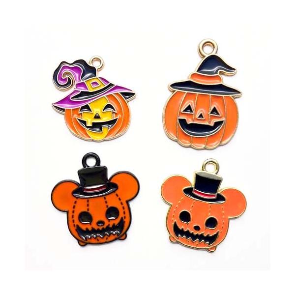 金属チャーム ハロウィン カボチャ かぼちゃ パンプキン ネズミ