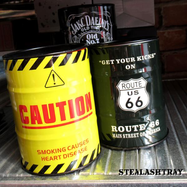 灰皿 蓋付き 缶 卓上 スチール オシャレ カッコイイ ashtray ドラム缶