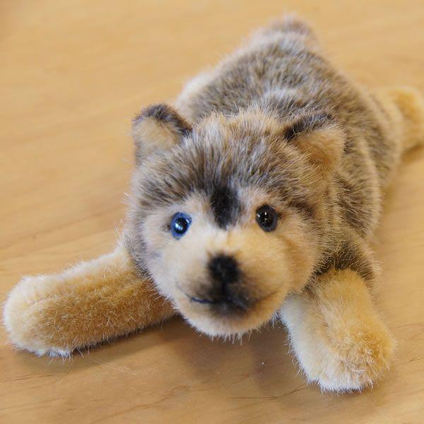 ケーセン（kosen）社 オオカミの子（伏せ）ソフト : 木のおもちゃ