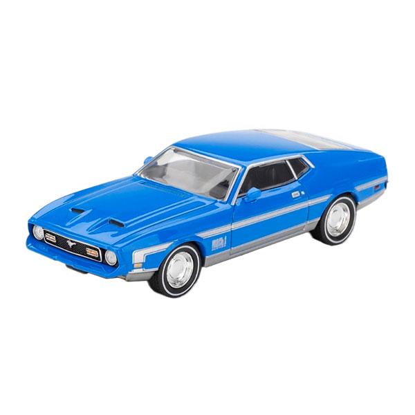 MINI-GT 1/64 フォード マスタング マッハ1 1971 グラバーブルー (左