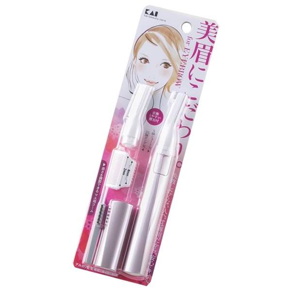 貝印株式会社 クシ付きマユトリマー (女性用) KQ1802 ＜刃の交換が簡単