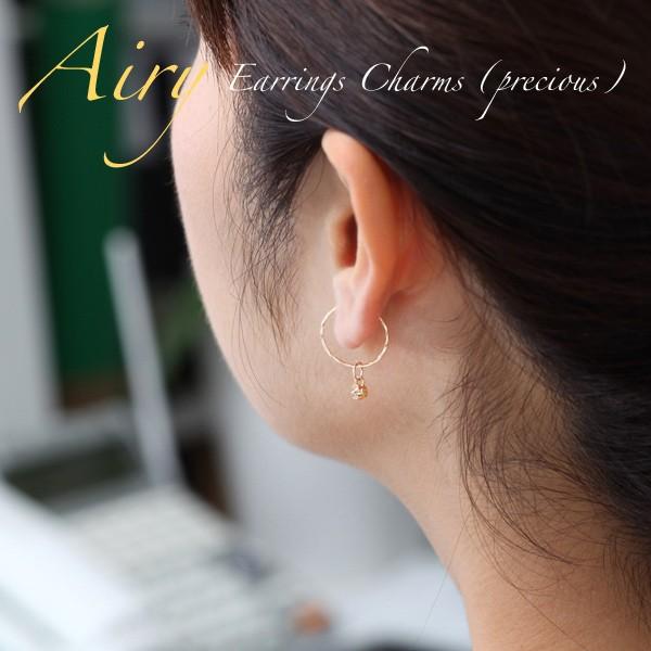 ピアス チャーム イヤリングチャーム K18 18金 ゴールド クロス ＆ 一