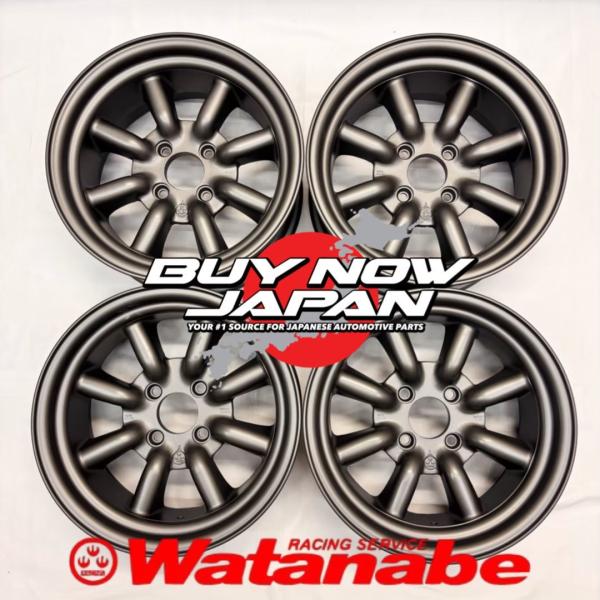 RS Watanabe A TYPE 14×7J+3 4H-100 ブラック 4本 / 14インチ ワタナベ