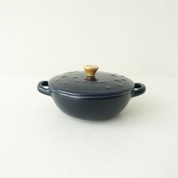 ル・クルーゼ LE CREUSET *スターレリーフミニマルミット*紺ネイビー
