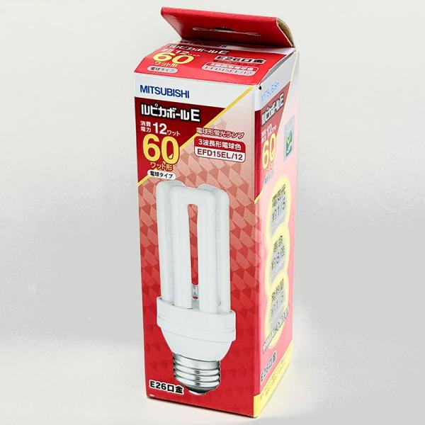 三菱 ルピカボールE 電球形蛍光灯 D形(グローブレス形) 電球色 60W形